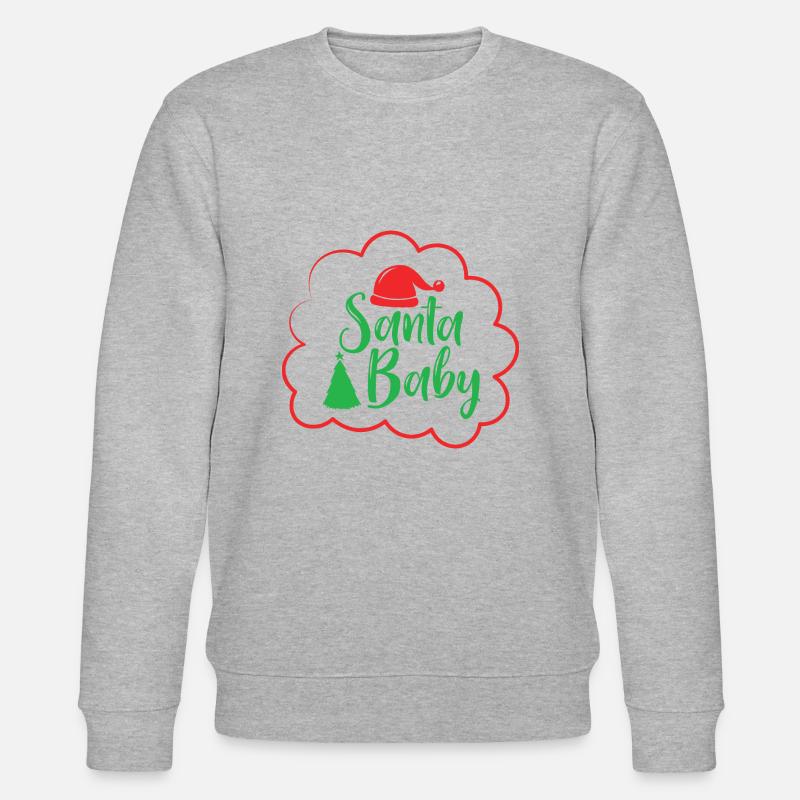 Grossesse de Noël Enceinte - Sweat bio CHANGER Stanley/Stella Unisexe - gris chiné