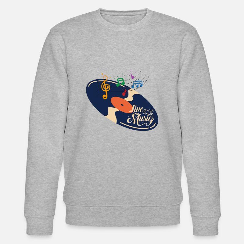 Live music Retro Design - Stanley/Stella Unisex Bio-Sweatshirt CHANGER  - Grau meliert