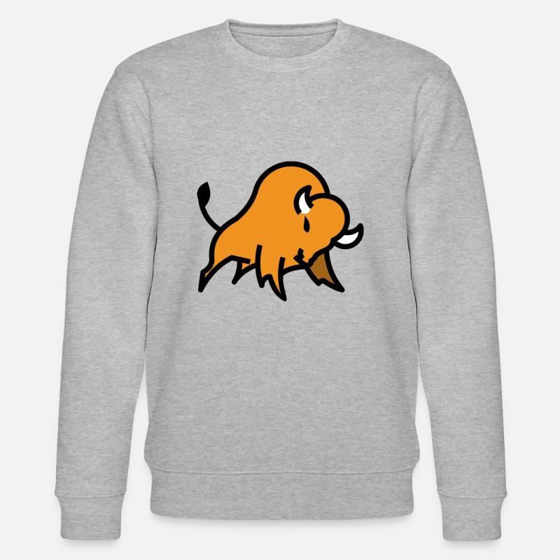 Bison logo - Stanley/Stella Unisex Bio-Sweatshirt CHANGER  - Grau meliert