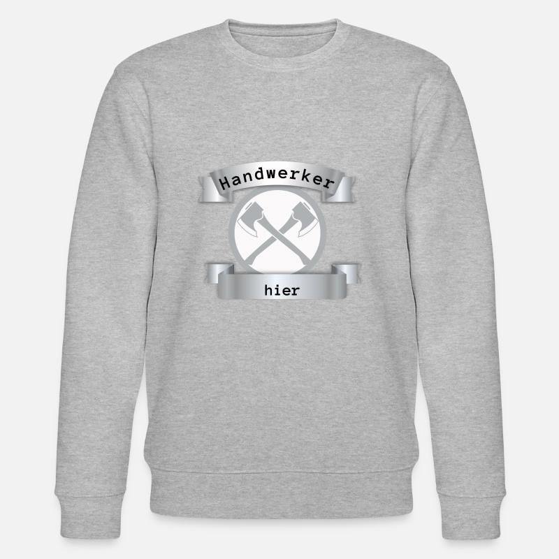 Handwerker hier - Stanley/Stella Unisex Bio-Sweatshirt CHANGER - Grau meliert