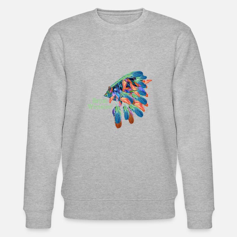 rettet winnetou,winnetou,indianer,häuptling - Stanley/Stella Unisex Bio-Sweatshirt CHANGER  - Grau meliert