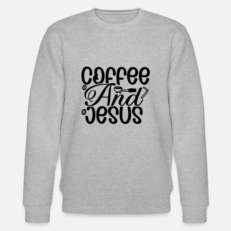 Le café et Jésus - Sweat bio CHANGER Stanley/Stella Unisexe - gris chiné