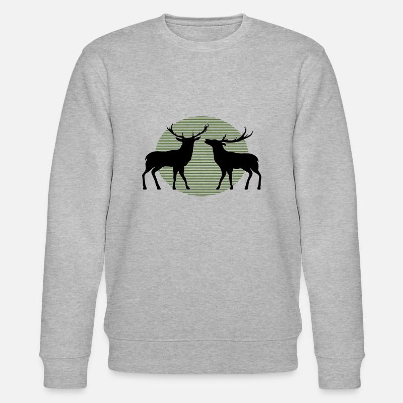 Hirsch - Stanley/Stella Unisex Bio-Sweatshirt CHANGER  - Grau meliert