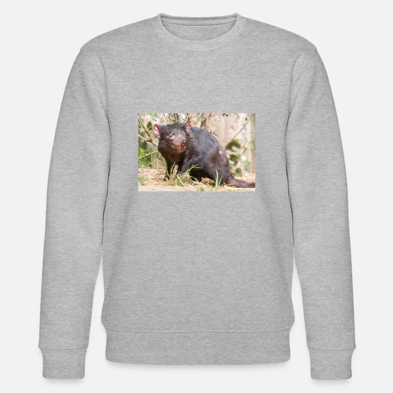 Tasmanian Devil (in german Beutelteufel) - Stanley/Stella CHANGER Unisex Organic Sweatshirt - heather grey