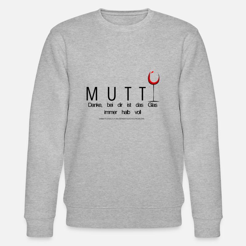 Muttis lieben Wein - Stanley/Stella Unisex Bio-Sweatshirt CHANGER - Grau meliert