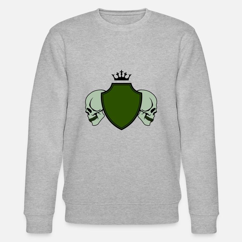 skull wappen - Stanley/Stella Unisex Bio-Sweatshirt CHANGER - Grau meliert