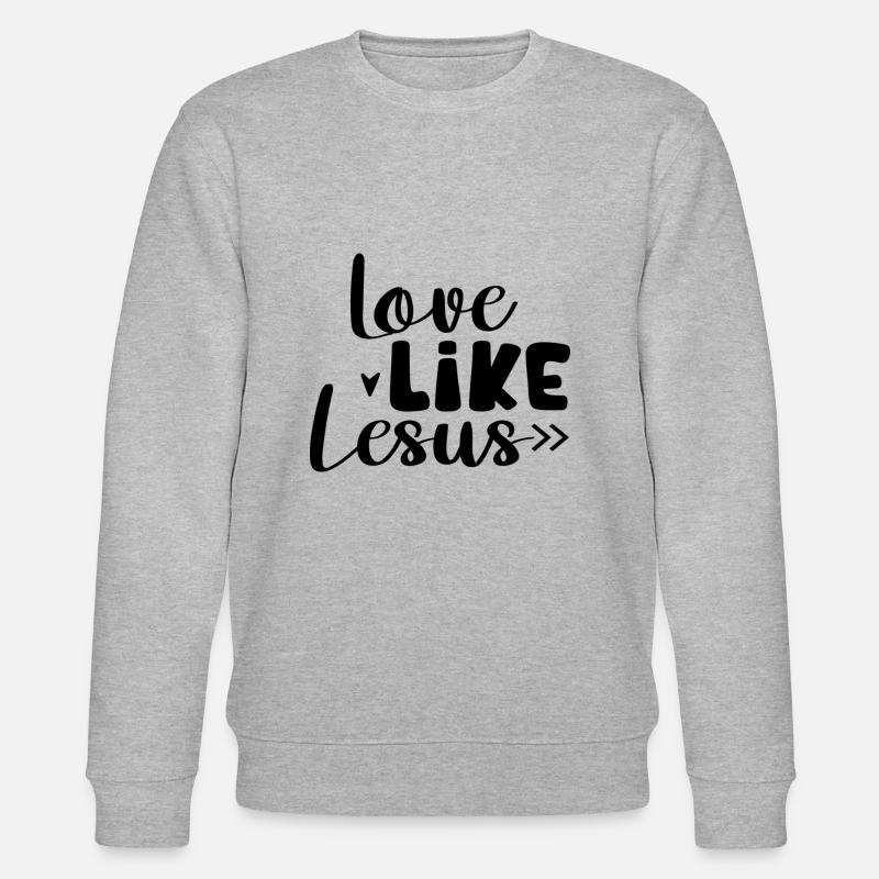 Love Like Jesus - Stanley/Stella Unisex Bio-Sweatshirt CHANGER  - Grau meliert