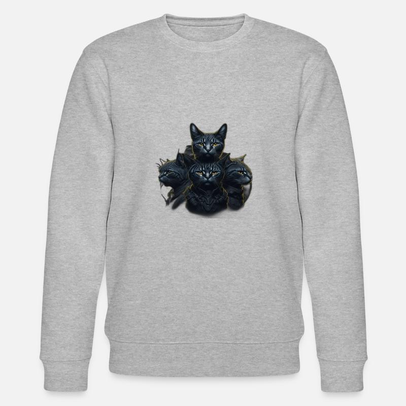 Trendige Katzen - Stanley/Stella Unisex Bio-Sweatshirt CHANGER  - Grau meliert