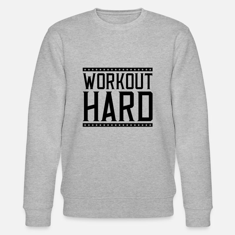 workout hard - Stanley/Stella Unisex Bio-Sweatshirt CHANGER  - Grau meliert