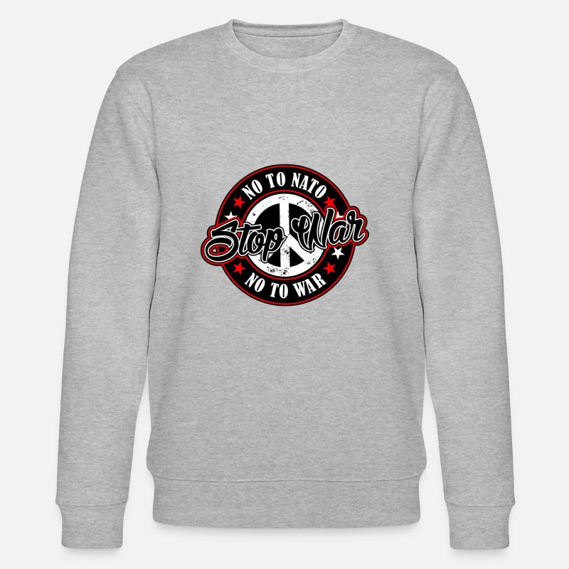 Stop War - Stanley/Stella Unisex Bio-Sweatshirt CHANGER  - Grau meliert