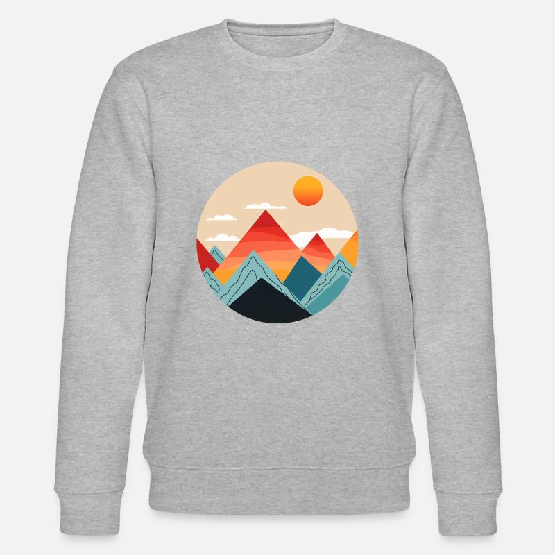 Berge und Sonne - Stanley/Stella Unisex Bio-Sweatshirt CHANGER - Grau meliert