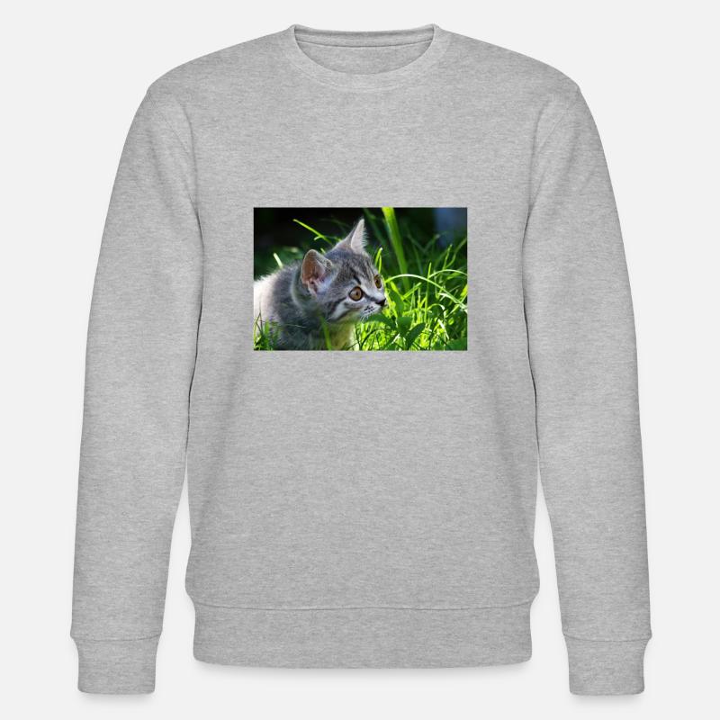 Katzen, Isibat - Stanley/Stella Unisex Bio-Sweatshirt CHANGER  - Grau meliert