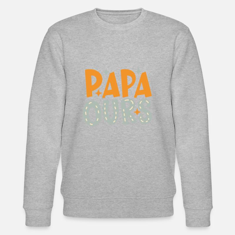 Papa ours - Sweat bio CHANGER Stanley/Stella Unisexe - gris chiné