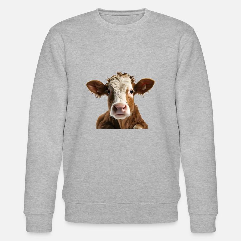 Junges Kuhkalb - Stanley/Stella Unisex Bio-Sweatshirt CHANGER - Grau meliert