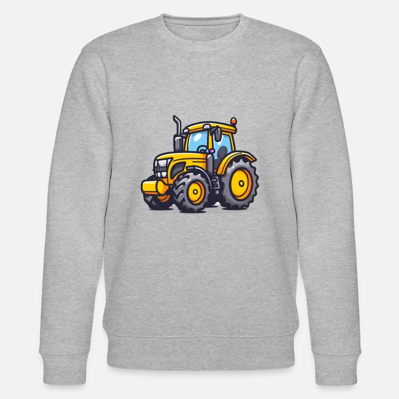 Niedlicher Traktor - Stanley/Stella Unisex Bio-Sweatshirt CHANGER  - Grau meliert
