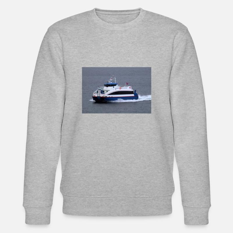 Rauchende Katze - Stanley/Stella Unisex Bio-Sweatshirt CHANGER  - Grau meliert
