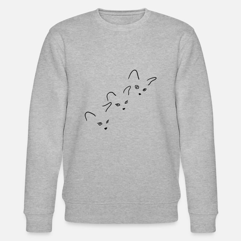 cats Katzen - Stanley/Stella Unisex Bio-Sweatshirt CHANGER  - Grau meliert