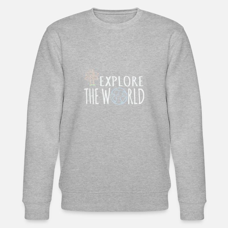 Explore The World - Stanley/Stella Unisex Bio-Sweatshirt CHANGER  - Grau meliert