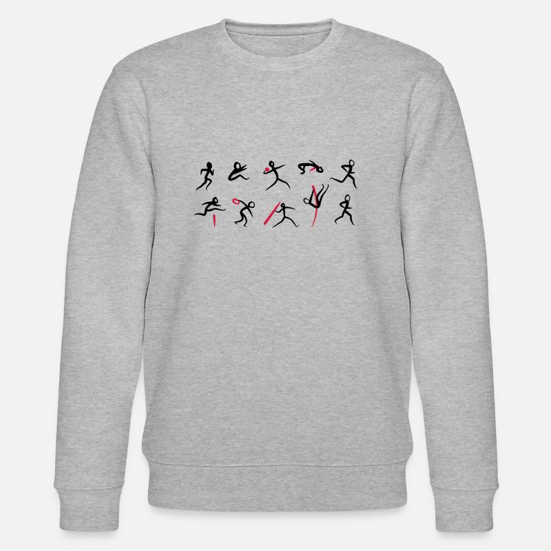 Zehnkampf, Leichtathletik - Stanley/Stella Unisex Bio-Sweatshirt CHANGER  - Grau meliert