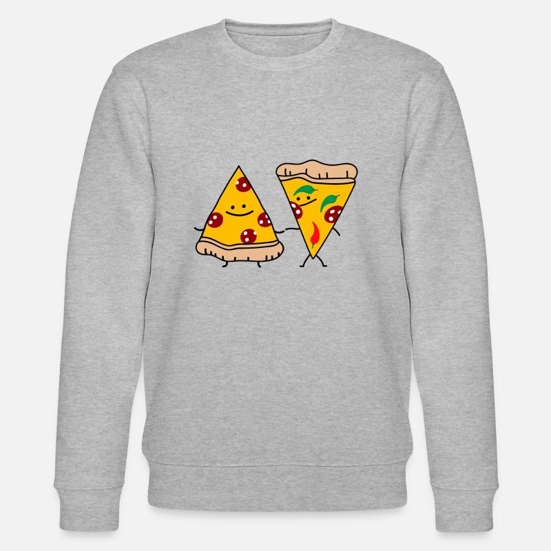 Pizza Paar - Stanley/Stella Unisex Bio-Sweatshirt CHANGER  - Grau meliert