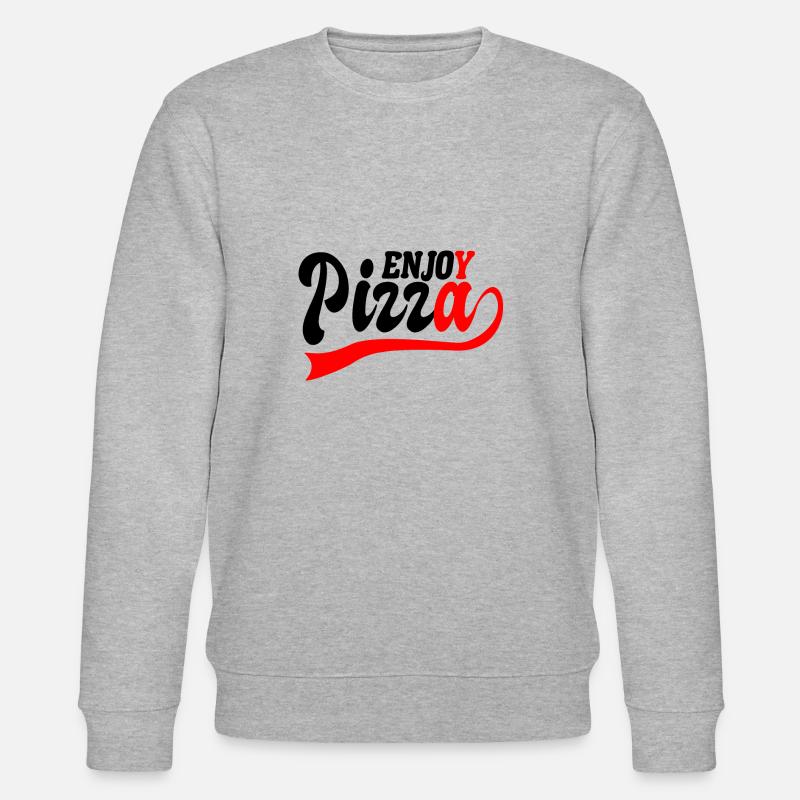 Profitez de la pizza - Sweat bio CHANGER Stanley/Stella Unisexe - gris chiné