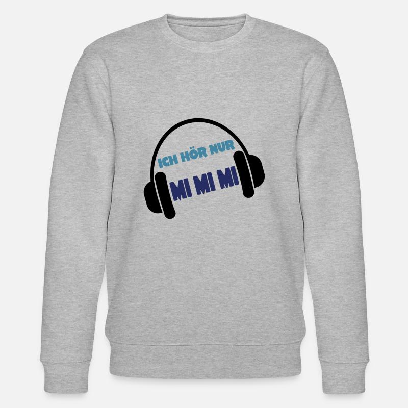 Ich höre nur MIMIMI - Stanley/Stella Unisex Bio-Sweatshirt CHANGER - Grau meliert