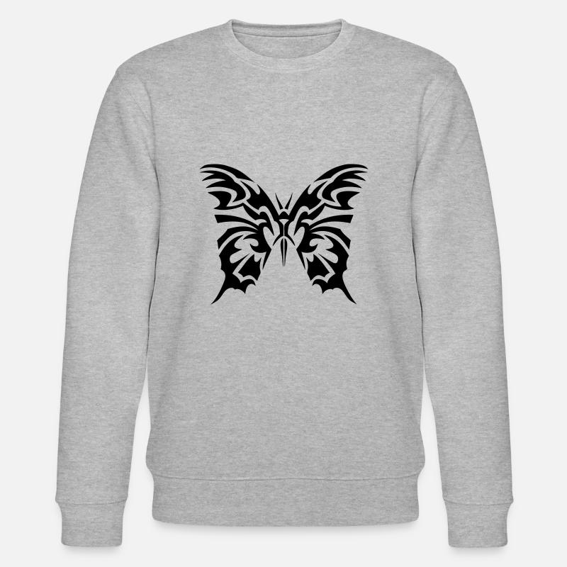 papillon tribal - Sweat bio CHANGER Stanley/Stella Unisexe - gris chiné