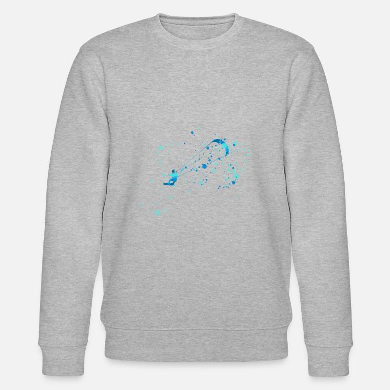 kitesurfing,surfing,surfer,wave,blue,graffiti,bla - Stanley/Stella CHANGER Unisex Organic Sweatshirt - heather grey