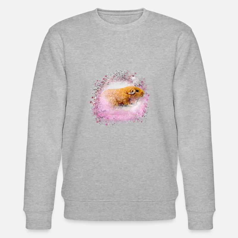 meerschweinchen, graffiti,malerei,pink,rosa - Stanley/Stella Unisex Bio-Sweatshirt CHANGER  - Grau meliert