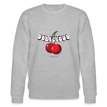 Walter & Wallis - Pop Art 5 - Stanley/Stella CHANGER Unisex Organic Sweatshirt - heather grey - Front - Nik (191cm) & Marisol (170cm)