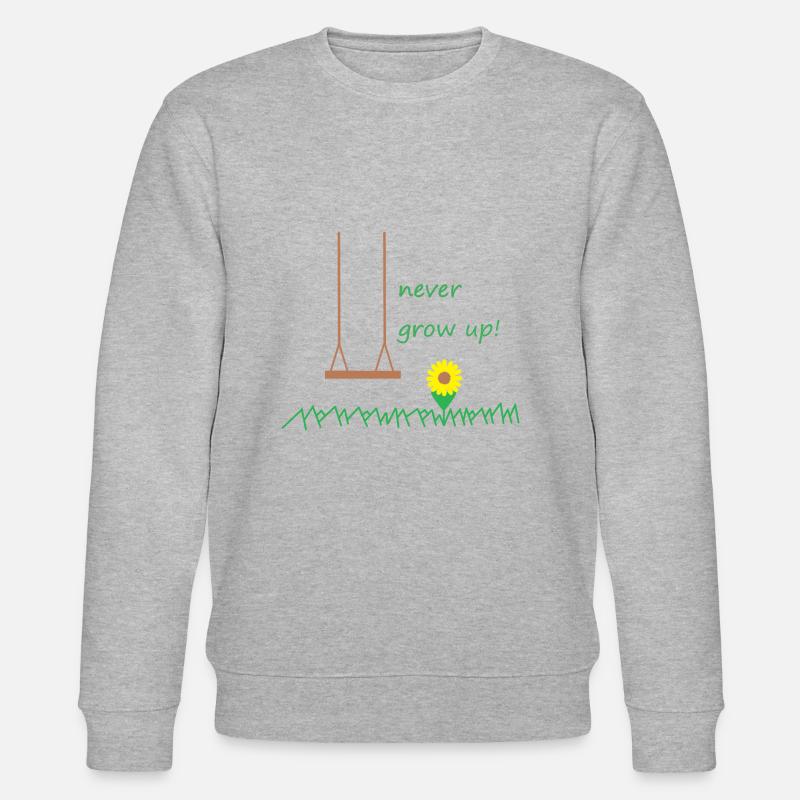 never grow up! - Stanley/Stella Unisex Bio-Sweatshirt CHANGER - Grau meliert