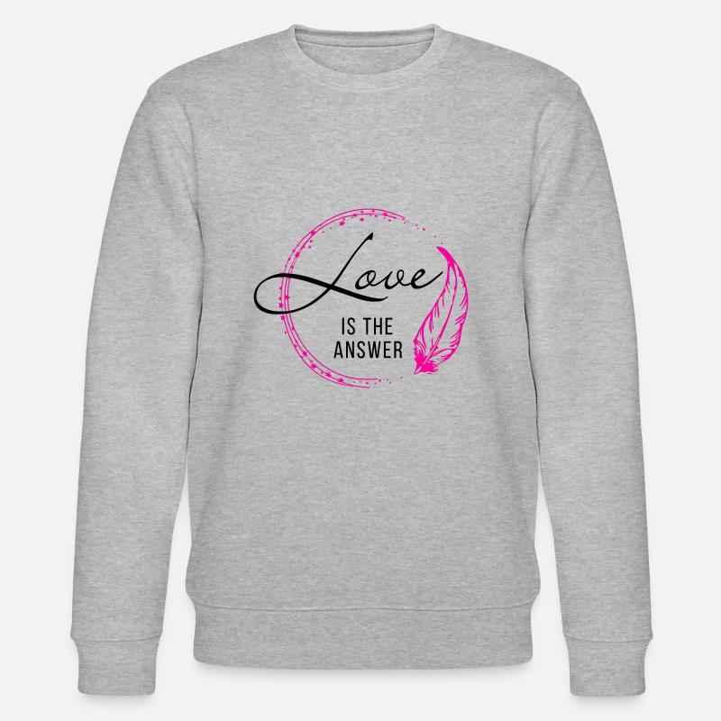LOVE is the answer - Stanley/Stella Unisex Bio-Sweatshirt CHANGER  - Grau meliert