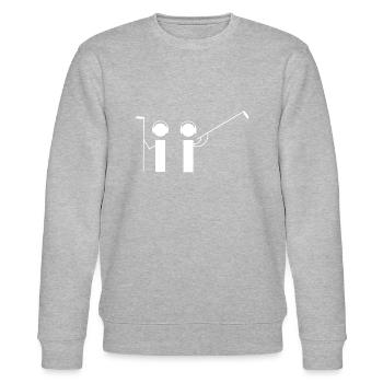 DUAL ICON - Boom Operator - Stanley/Stella CHANGER Unisex Organic Sweatshirt - heather grey - Front - Nik (191cm) & Marisol (170cm)