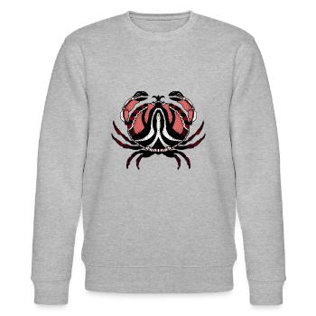 Krebs - Stanley/Stella Unisex Bio-Sweatshirt CHANGER  - Grau meliert - Vorne - Nik (191cm) & Marisol (170cm)