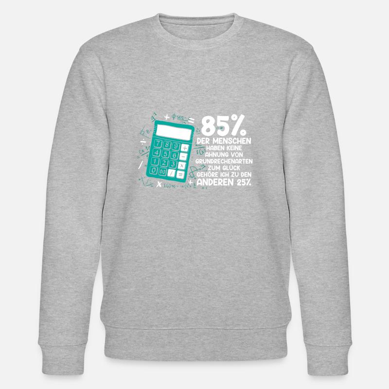 Mathe Mathematik Lehrer Rechner - Stanley/Stella Unisex Bio-Sweatshirt CHANGER  - Grau meliert