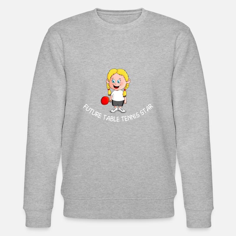 Maedchen Tischtennis englisch final - Stanley/Stella Unisex Bio-Sweatshirt CHANGER  - Grau meliert
