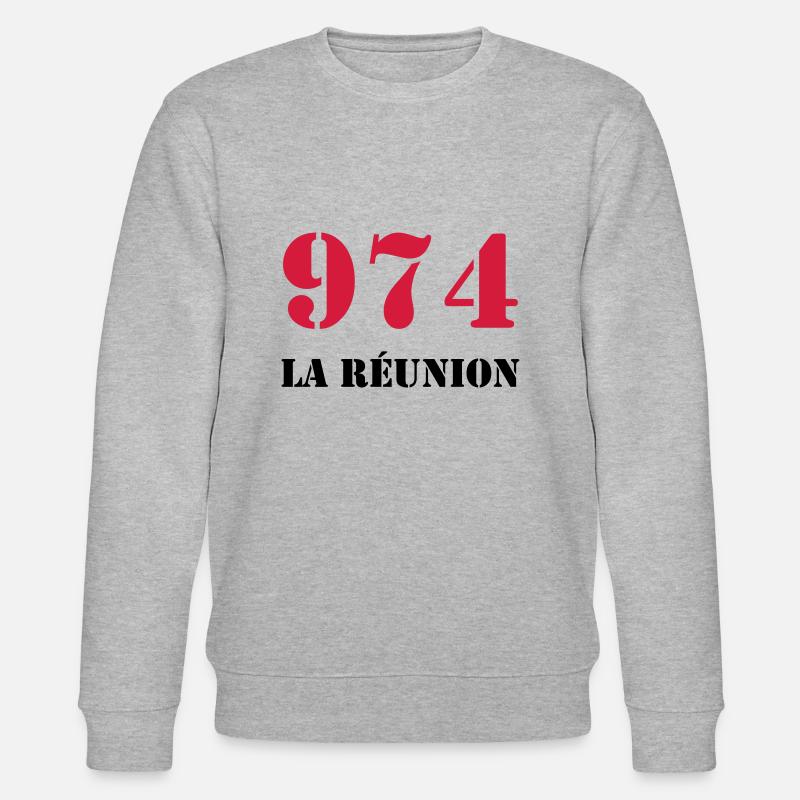974 La Réunion - Sweat bio CHANGER Stanley/Stella Unisexe - gris chiné
