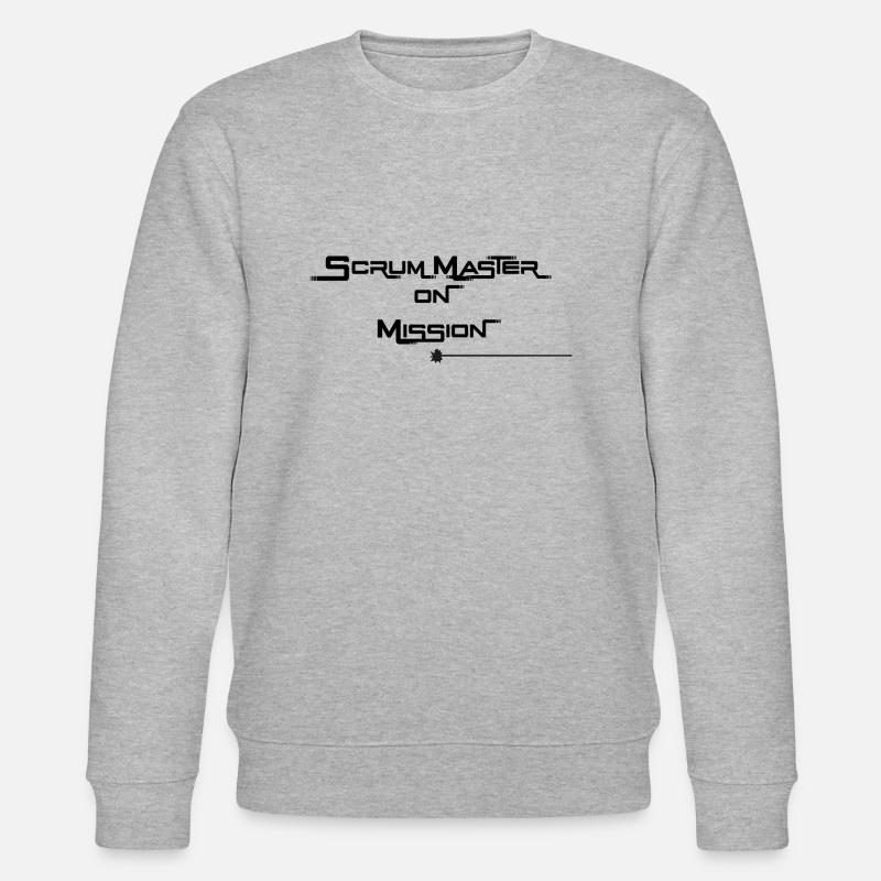 Scrum Master on Mission Black - Stanley/Stella Unisex Bio-Sweatshirt CHANGER  - Grau meliert