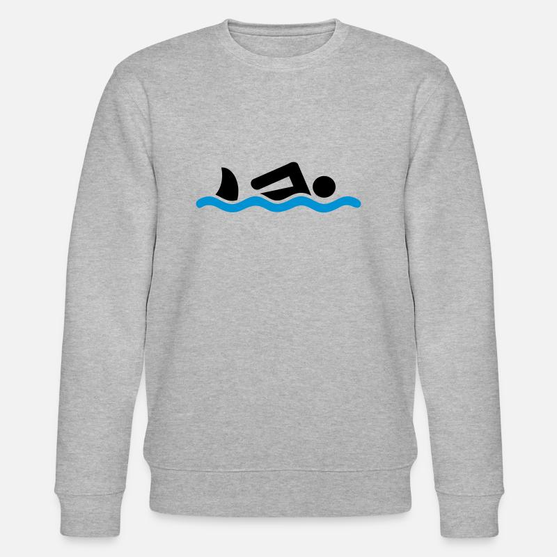 nager avec le requin - Sweat bio CHANGER Stanley/Stella Unisexe - gris chiné