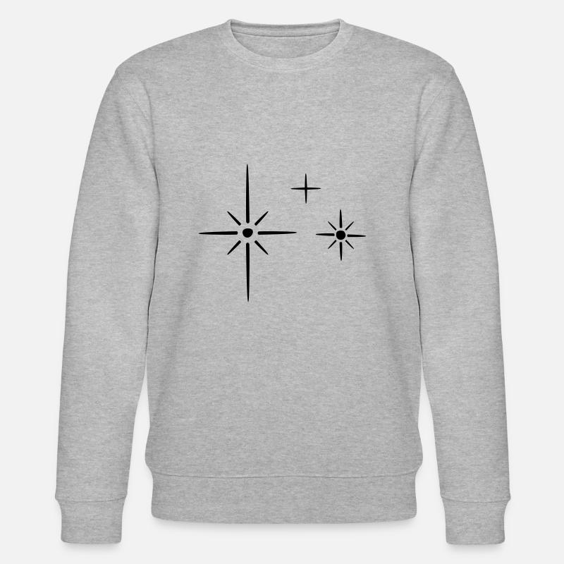 Glitzersternchen Glitzer Sterne Dekor - Stanley/Stella Unisex Bio-Sweatshirt CHANGER - Grau meliert