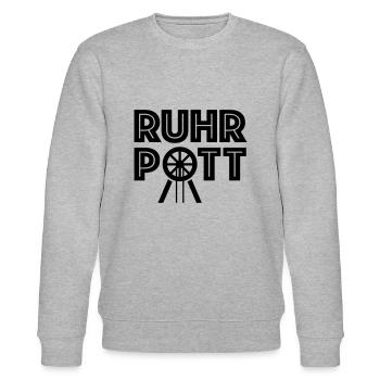 Ruhrpott, Duisburg, Dortmund, Bochum, Bottrop - Stanley/Stella Unisex Bio-Sweatshirt CHANGER  - Grau meliert - Vorne - Nik (191cm) & Marisol (170cm)