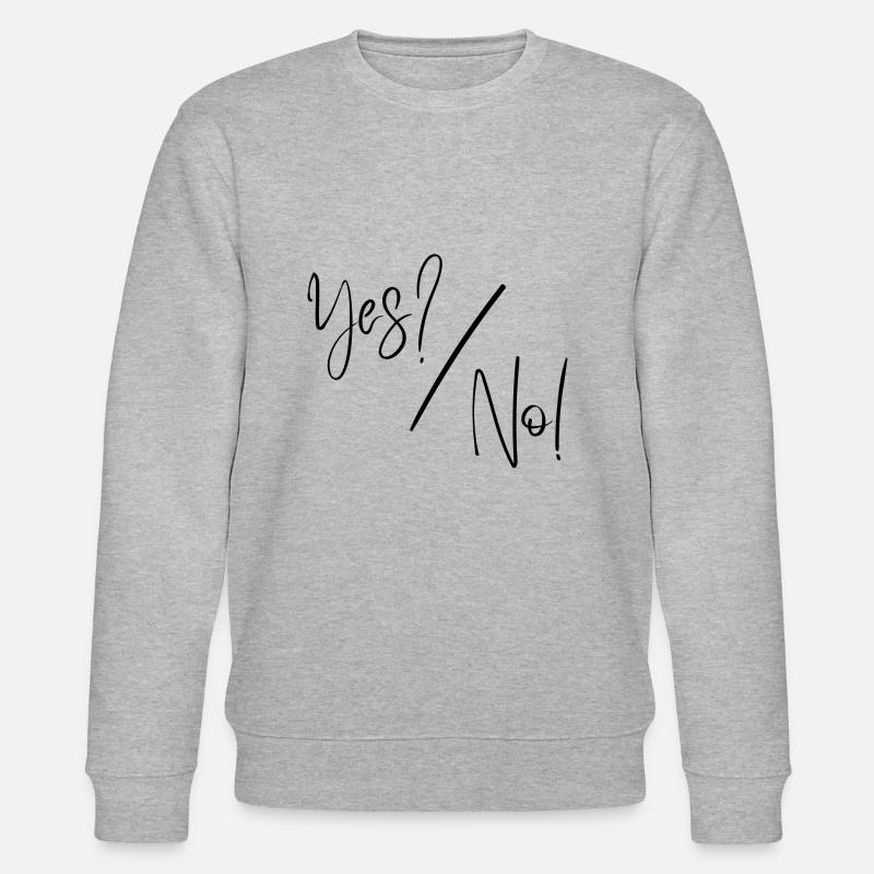 Ja, nein - Stanley/Stella Unisex Bio-Sweatshirt CHANGER  - Grau meliert