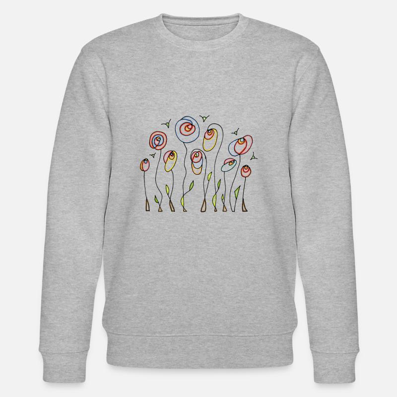 Blumen - Stanley/Stella Unisex Bio-Sweatshirt CHANGER  - Grau meliert