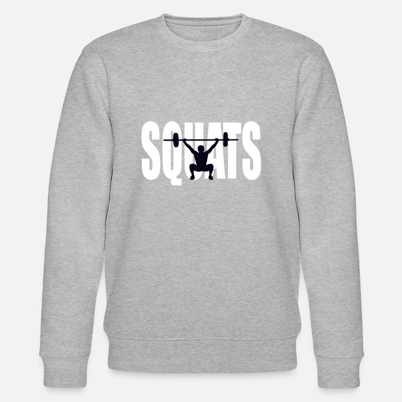 Squats Gym Logo - Stanley/Stella Unisex Bio-Sweatshirt CHANGER - Grau meliert