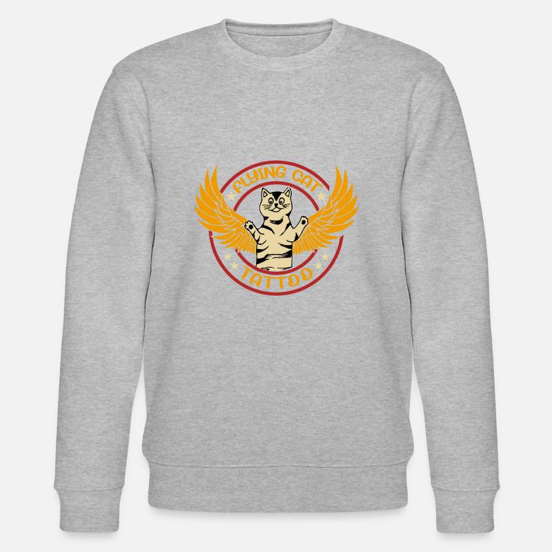 Chat volant - Sweat bio CHANGER Stanley/Stella Unisexe - gris chiné