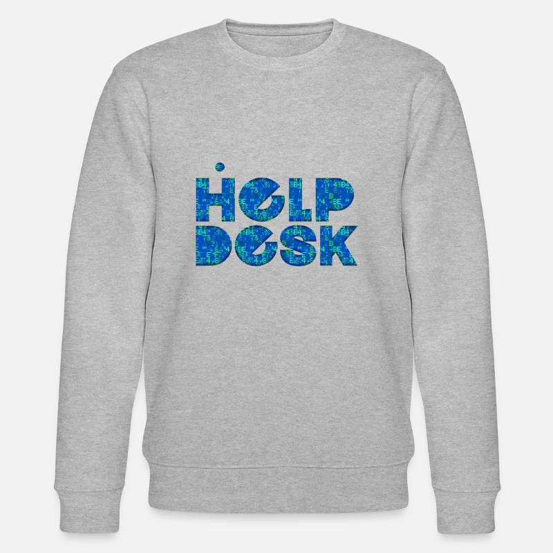 Helpdesk IT-Support-Geek Computer-Computer-Geek - Stanley/Stella Unisex Bio-Sweatshirt CHANGER  - Grau meliert
