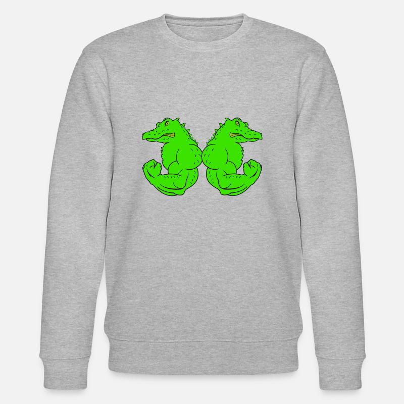 strong crocodiles - Stanley/Stella Unisex Bio-Sweatshirt CHANGER  - Grau meliert