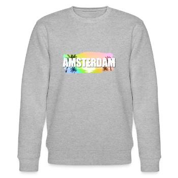 Amsterdam - Sweat bio CHANGER Stanley/Stella Unisexe - gris chiné - Devant - Nik (191cm) & Marisol (170cm)