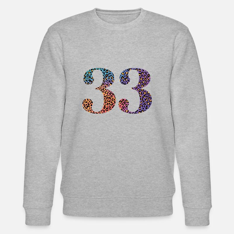 33e anniversaire léopard - Sweat bio CHANGER Stanley/Stella Unisexe - gris chiné