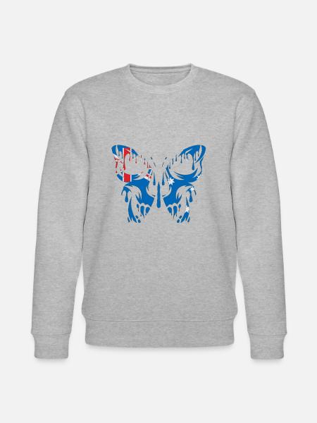 Flag of Australia Official States - Stanley/Stella CHANGER Unisex Organic Sweatshirt - heather grey